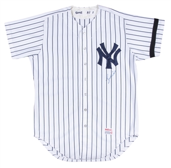 1981 Bucky Dent Game Used & Signed New York Yankees Home Jersey (Sports Investors Authentication & Beckett)